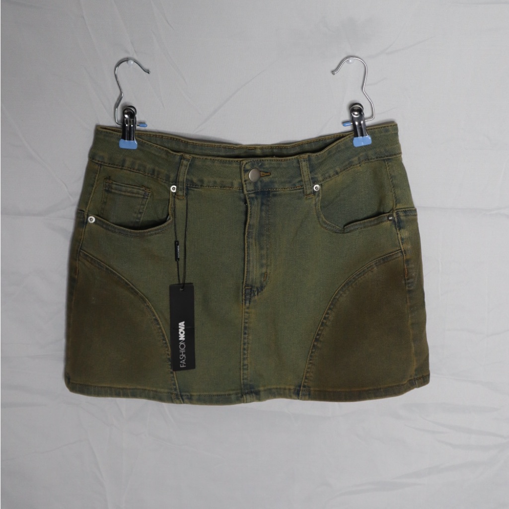 Fashion Nova Olive Mini Skirt